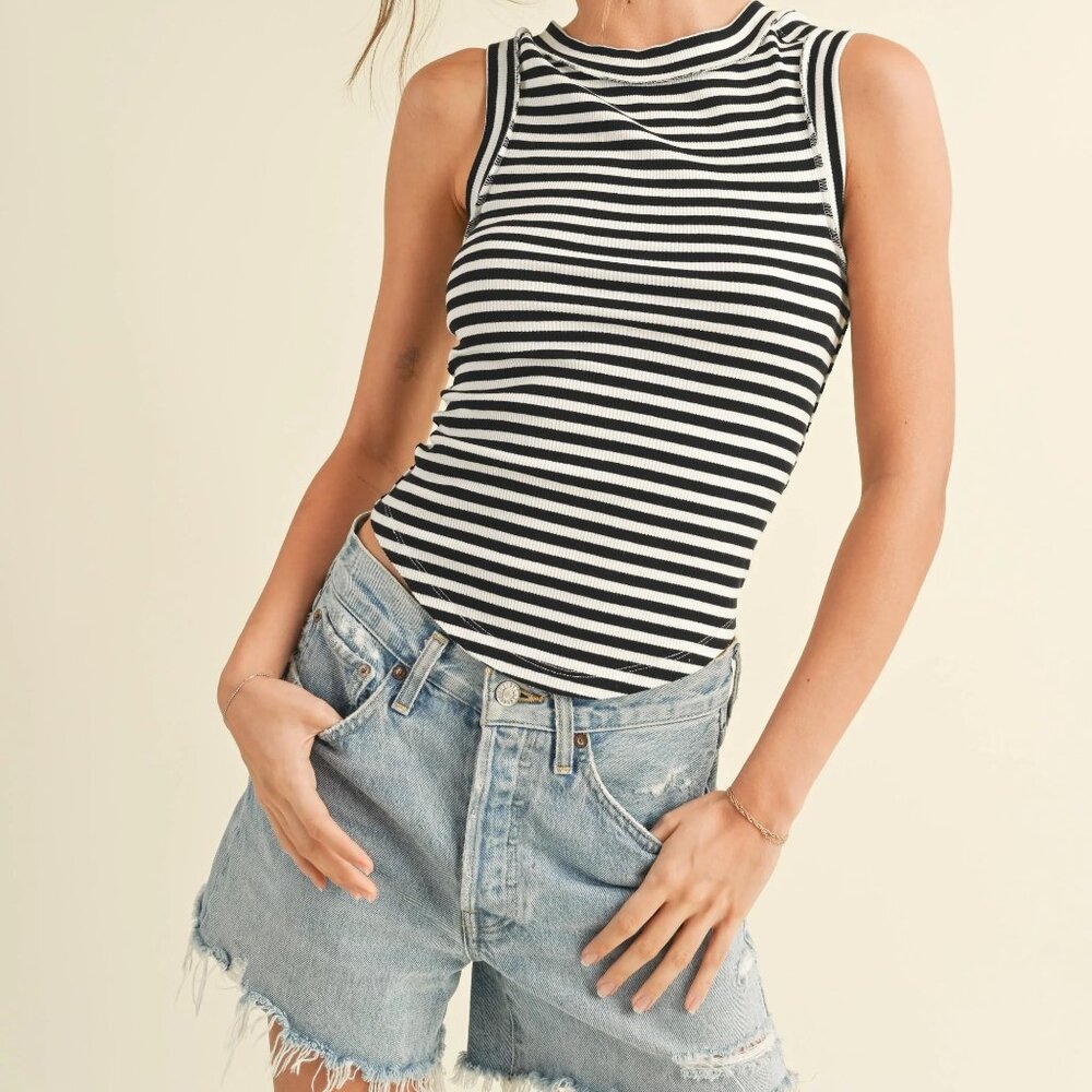 Miou Mouse Striped Tank- Size M never worn
